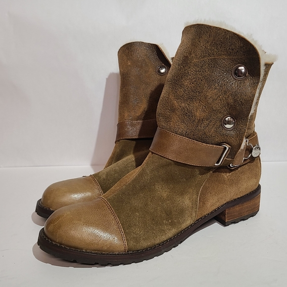 Matt bernson tundra booties shearling leather boots - Picture 4 of 16